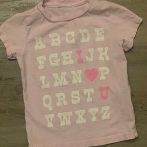 Alphabet I ❤️ U shirt